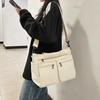 New Canvas Bag 2025 Fashionable Simple Handbag Large-capacity Casual Single-shoulder Cross-slung Tote