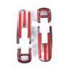 ABS Matt Black Car Hood Side Hinge Cover Decorative Stickers For Hummer H2 2003-2009 Car Exterior Accessories