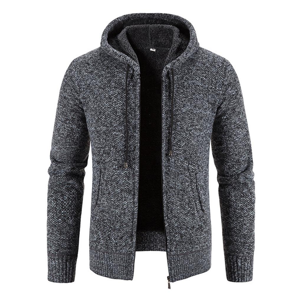 Cardigan  Leisure  Loose  Hooded Hood  Knitted Sweater