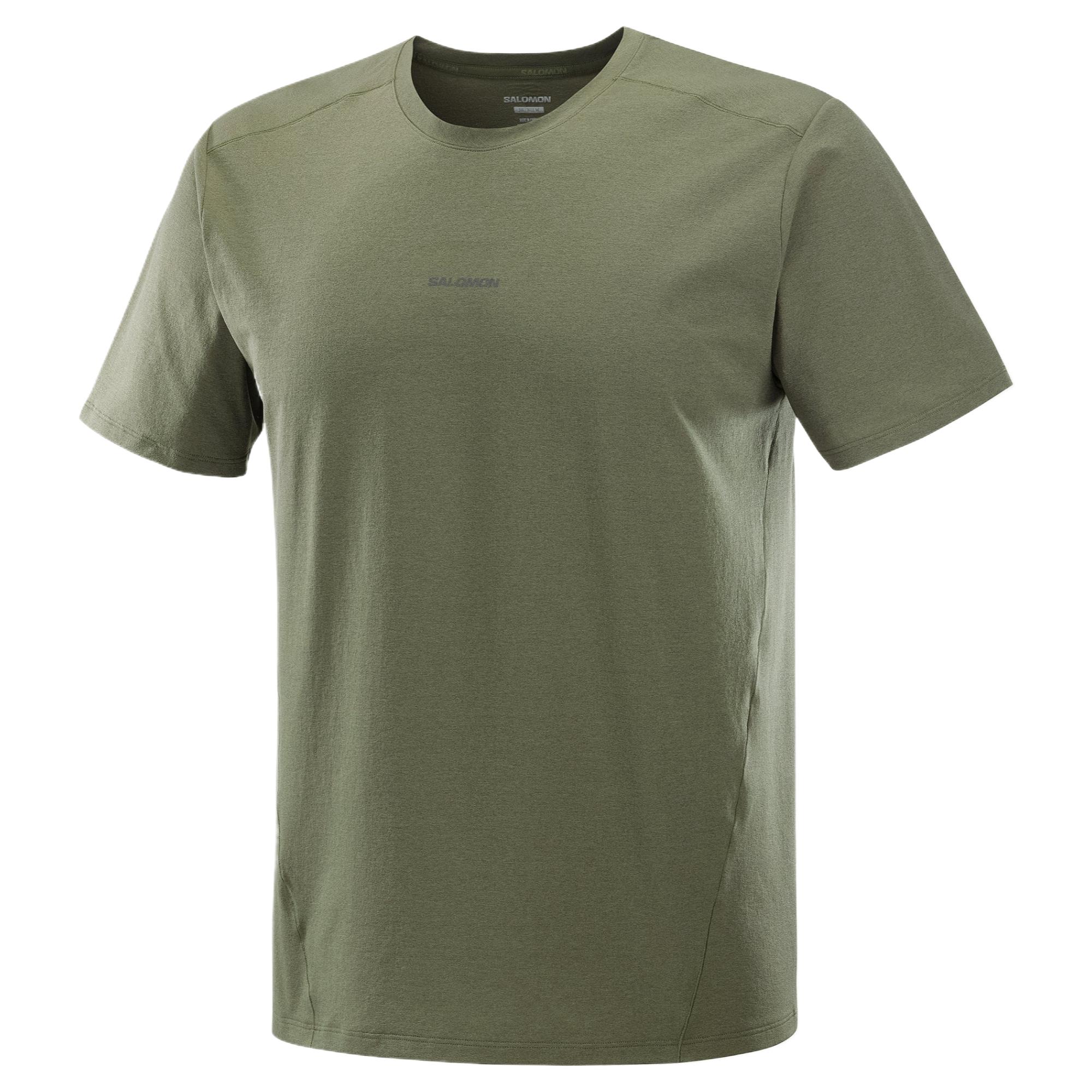 

Salomon Comfortable Casual Round Neck Short Sleeve T-Shirt Men Tops Green C24387 M