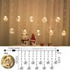 Christmas LED Curtain Lights: Santa, Snowman, Tree - Festive Window & Bedroom Decor