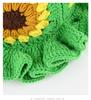 Korean Sunflower Lotus Leaf Brim Handmade Crochet Wool Basin Hat Women'S Autumn Winter Warm Sweet Knitted Bucket Hat