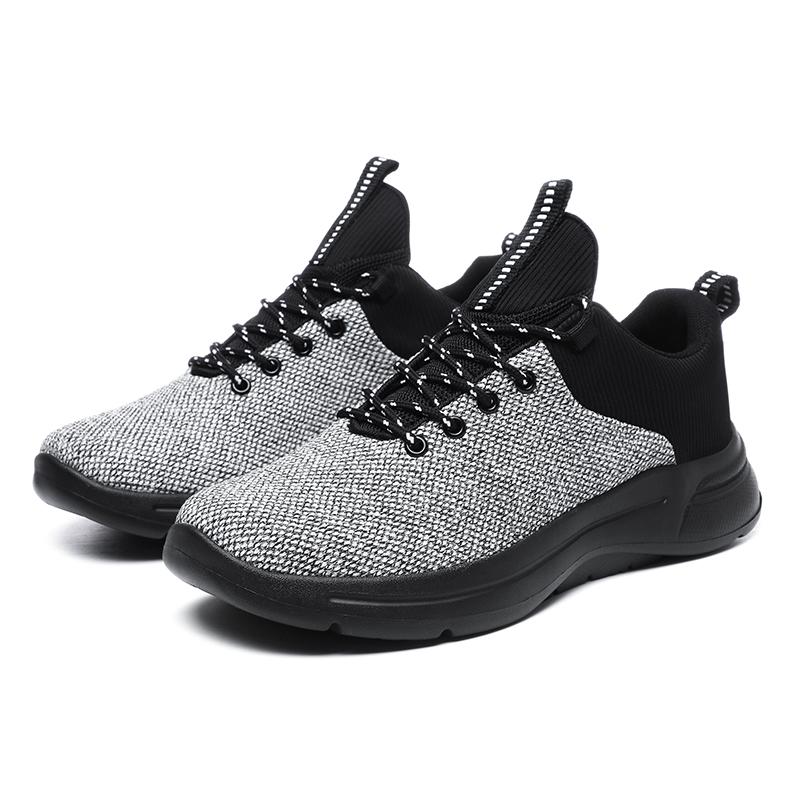 Autumn New Men's Sports Running Black Shoes Casual Sports Shoes Outdoor Breathable Mesh Lightweight Shock-absorbing Tennis Shoes