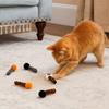 Kattpinnar Bittåliga Halloweenkattleksaker Spiral med Boll Kattpinnar Garn Kattspiral Lindra uttråkning