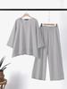 2023 Chinese Style Plus Size Women's Retro Pants Set: Solid Color Cotton Linen Casual Long Sleeve Loose Fit