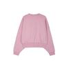 Adidas Originals Simple Casual Sports Round Neck Drop Shoulder Short Logo Sweatshirt Women sweatshirt Pink HF7480