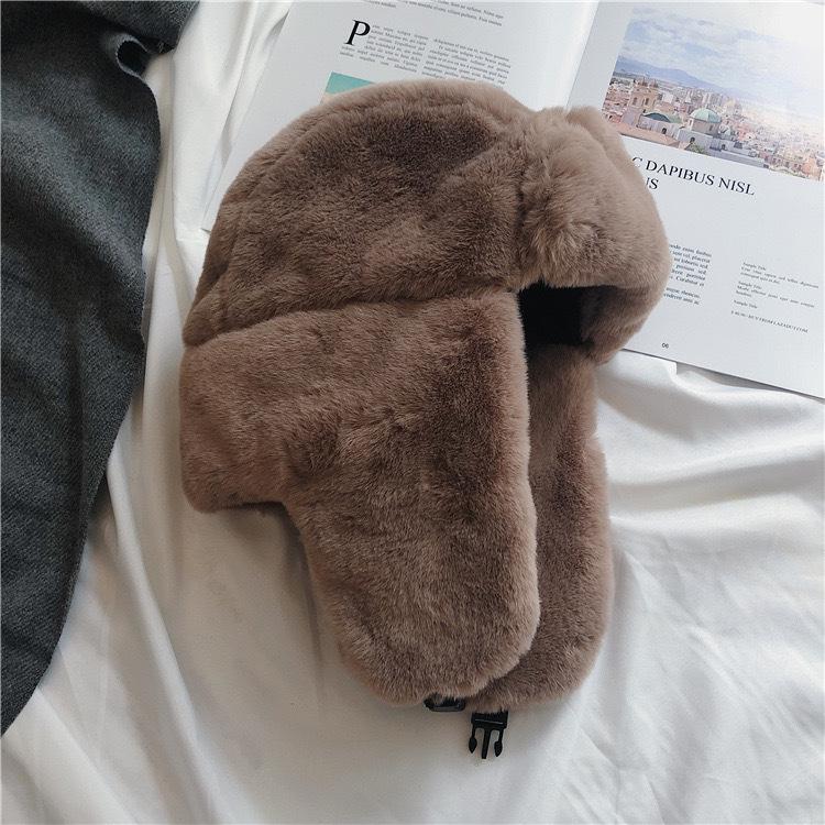 Winter Fluffy Leefeng Hat for Women In Winter Korean Version Northeast Hat for Men In Winter Riding Ears Thickened Windproof and Warm Hat