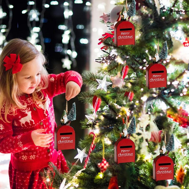 Christmas Post Box Santa Claus Faceless Gnomes Metal Storage Case For Gifts Cards Souvenirs Retro Gift Storage Case Home