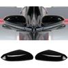 Moonlinks Compatible With 2016- Honda Civic Side Mirror Cover Replacement,Glossy Black LH & RH Side Door Rearview Mirror Cap Trim For 10Th Gen