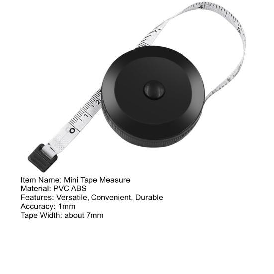 Mini Tape Measure Retractable Measuring Ruler Compact Portable Flexible Soft Ruler for Accurate Measurements