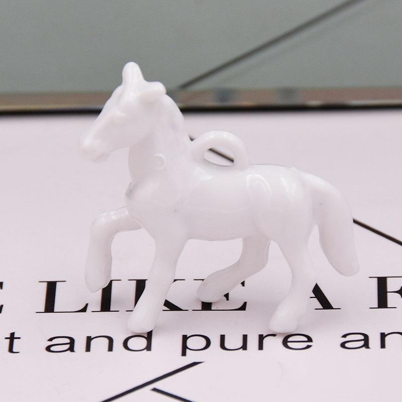 10 szt. Akrylowe Uv Błyszczące Kolorowe Charmsy Wisiorki 3D Konia Do Tworzenia Biżuterii Naszyjnik Kolczyki Bransoletka Akcesoria DIY