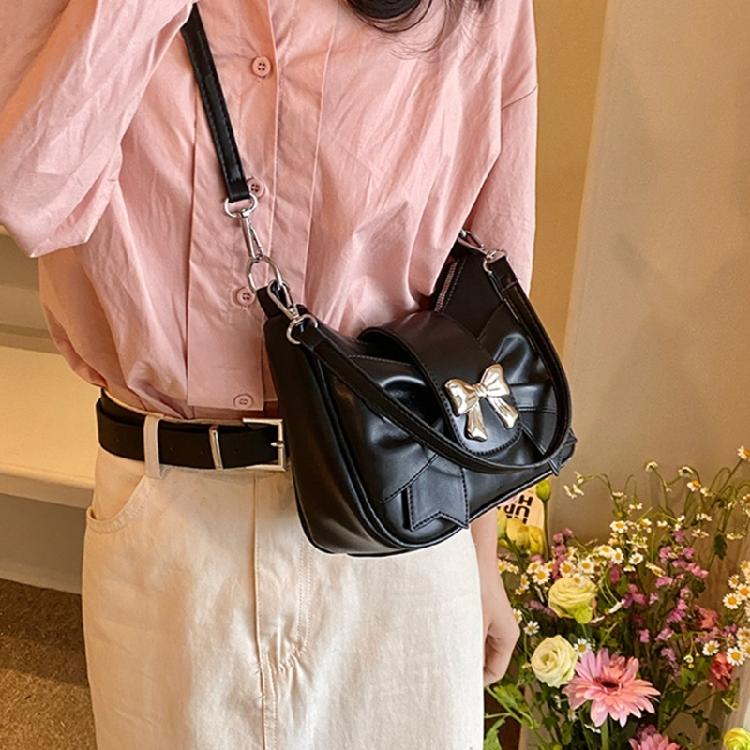 Women Underarm Bag Bowknot Shoulder Bag Korean Style Messenger Bag Shopping Bag