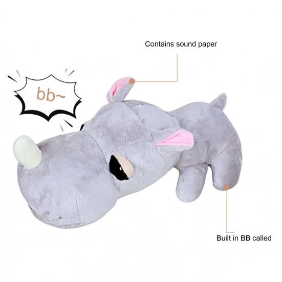 Squeaky Plush Dog Toy for Puppy Teething Stuffed Animal Shaped Dog Chew Toy for Large Medium Small Breeds