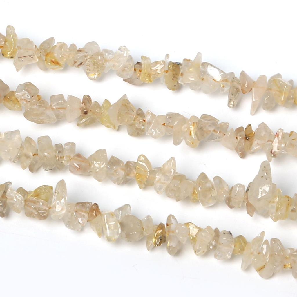 Cuentas de piedra Natural de 3-5mm, cuentas de cristal de ágata, Ojo de Tigre, cuentas de grava irregulares para pulsera DIY, fabricación de joyería, hebra 34