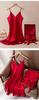Silk Red Wedding Pajamas for Couples - Newlywed Set In Gift Box