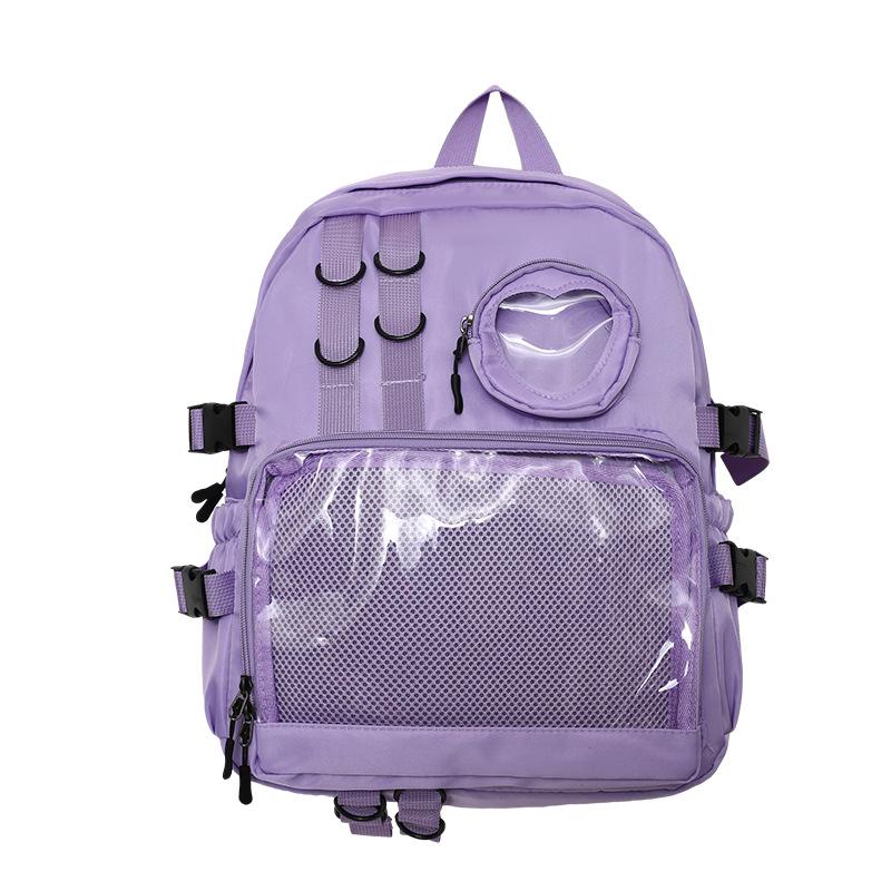 Schoolbag Japanese backpack transparent cute baby bag school bag female large capacity student backpack college style student schoolbag