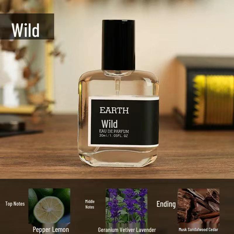 Мужской парфюм Blue Earth: Свежий древесный аромат, стойкий и натуральный, идеально подходит для студентов.