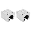2PCS Open Sliding Ball Bearing Block SBR25UU Aluminum Alloy Wear Resistant Linear Movement Block