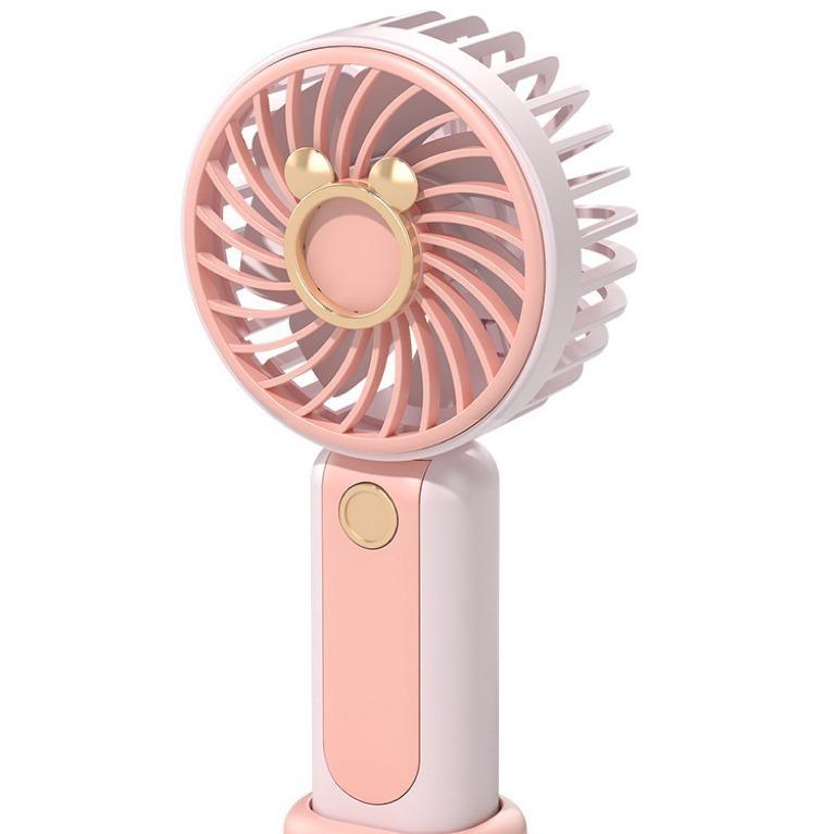 Portable USB Cartoon Handheld Mini Fan - Student Gift & Home Accessory