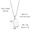Bear Necklace Stainless Steel Jewelry Fashion Jewelry Fine Silver Color for Women Girls and Valentine Birthday Party Gift Super