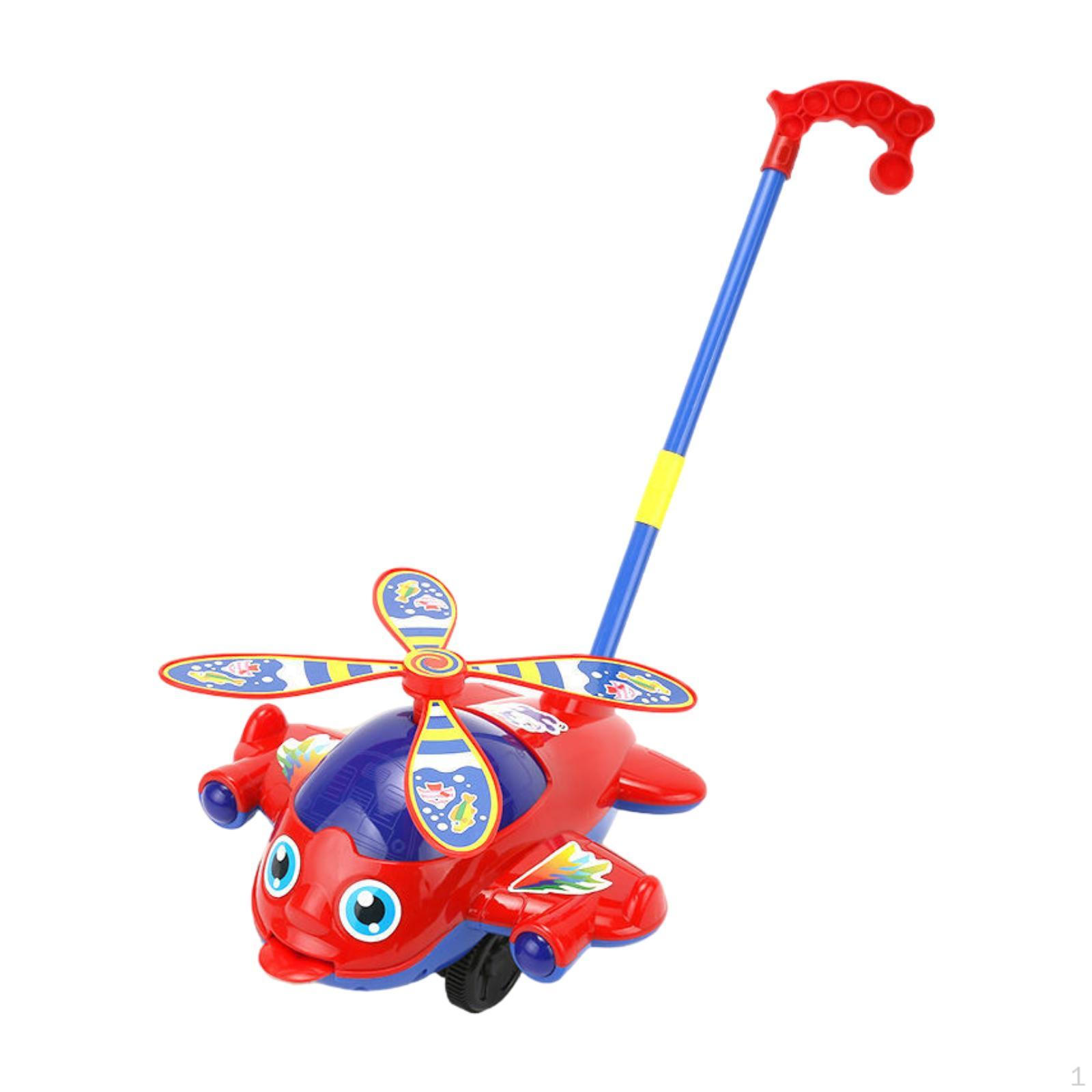 

Игрушка для ходьбы Push Along, Раннее образование, Мультяшный самолет, Тележка L red