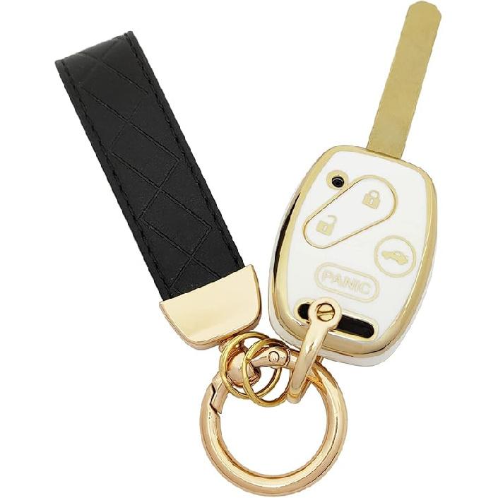 TPU Key Fob Cover Fit for Honda 2003-2012 Accord 2006-2013 Civic EX 2009-2015 Pilot 2005-2006 CR-V Key Fob