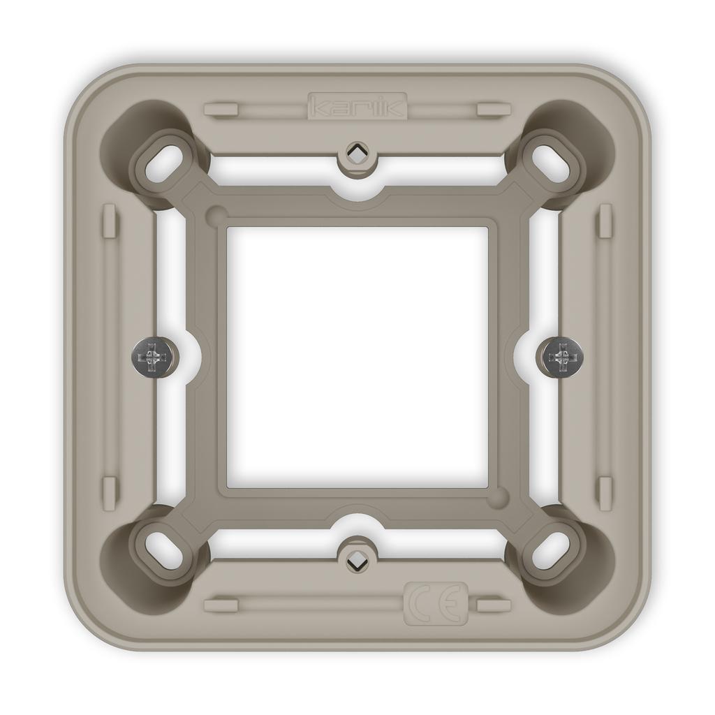 Single Rounded Surface-mounted Box Icon and Mini, Taupe Color 60PUZ-1
