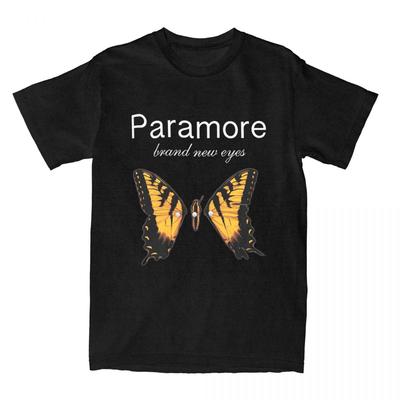 Ανδρικές Γυναικείες Μπλούζες Paramore με Λογότυπο Πεταλούδα Outfits Βαμβακερά T-Shirts Vintage Ρούχα με Σχέδια