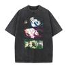 Jujutsu Kaisen Okkotsu Yuta Ishigoori Ryuu Print Tee Men Women Washed Cotton T-shirts Manga Vintage T Shirt Harajuku Male Tshirt