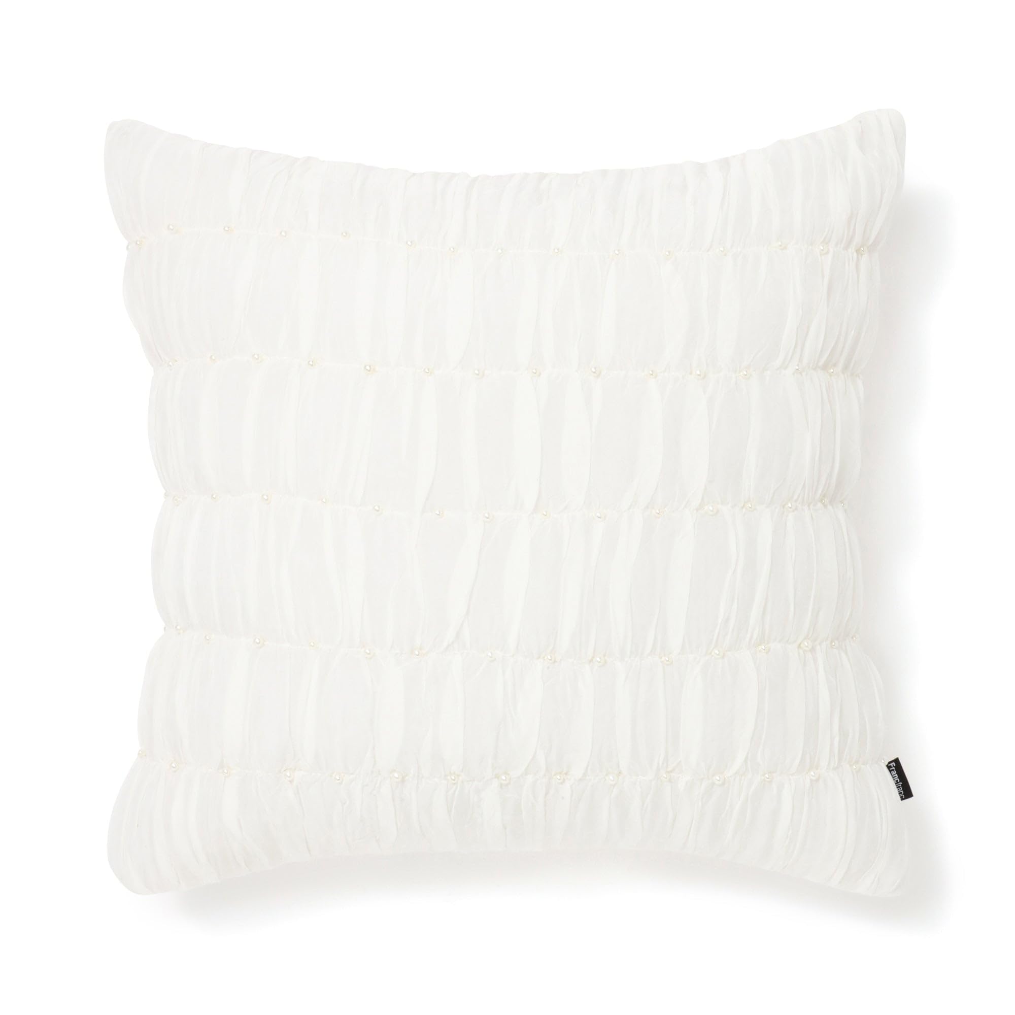 

Francfranc Organza Pearl Cushion Cover, 45x45cm, White (001) - Perfect for New Homes or Moving, Perfect as a Gift