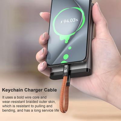 Yousheng Type-C Charging Cable with Lanyard Keychain 240W Fast Charging High-Speed Data Transfer Universal Phone Charger Cord