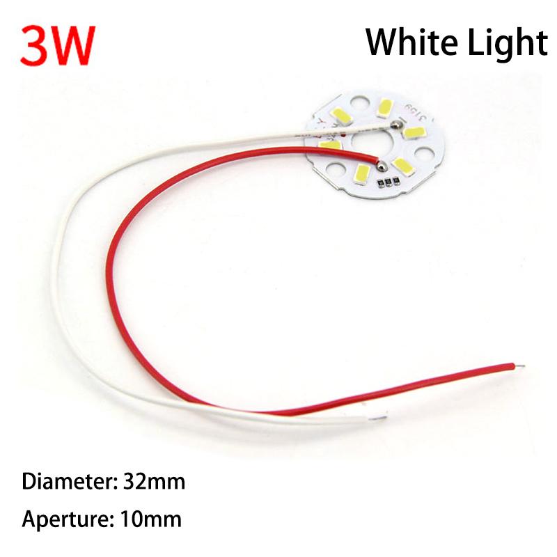 3pcs 5V 3W 5w 10w 30w LED Chip Bead Yellow Warm White Lamp Night Lights Wire Board Bulb Round Transformation Source 32MM 50mm 14mm
