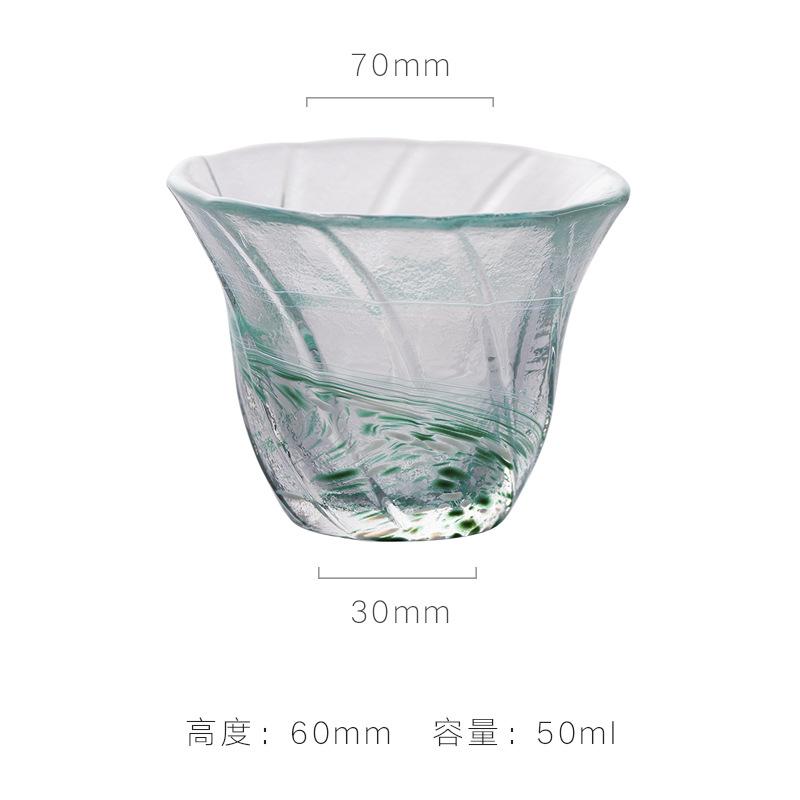Creative Glass Tea Cup Japanese Style Transparent Heat-resistant Glass Master Cup Household Kung Fu Teaware Accessories 2025 New