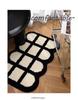 Checkered Non-Slip Absorbent Bathroom Mat - Thickened Bedside and Toilet Floor Rug