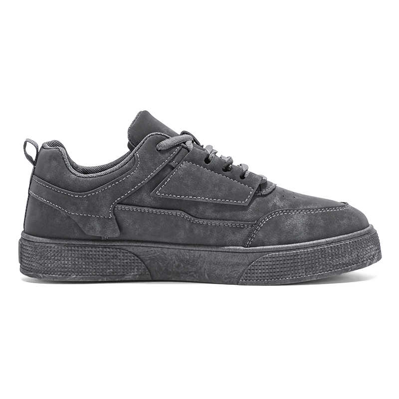 Fashion Round Tip Zimni High Black Boots Sneakers Men Genuine High Top Canvas Shoes Men Sport Play Sapatilla Tenys Baskette Nice