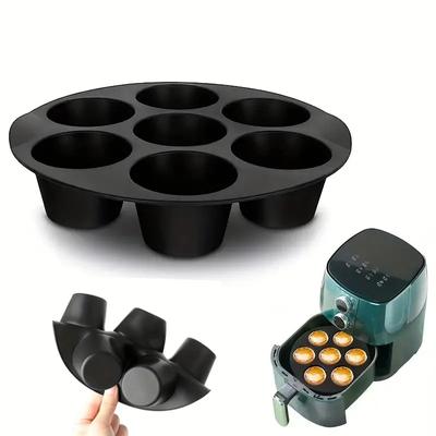 1 ks Silikonová forma na dort 7-jamková Příslušenství pro horkovzdušnou fritézu Mikrovlnná pečicí forma Potravinářská Pečicí Dortová Silikonová Forma Pečicí Pánev Nástroje