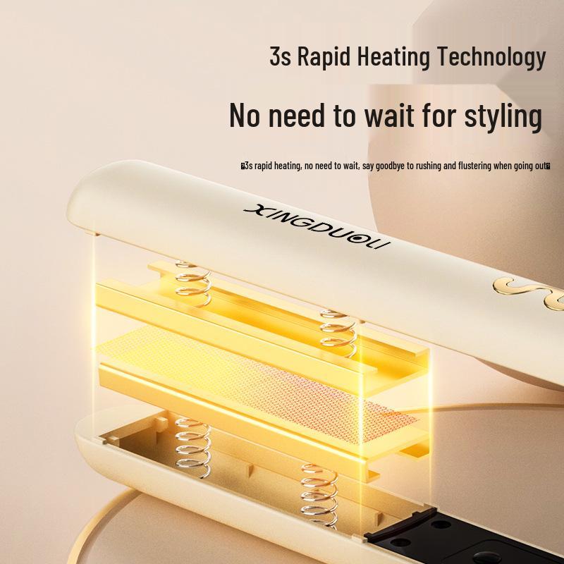 2-in-1 Hair Styling Tool: Long-lasting Straightener & Curling Iron, Gentle on Hair
