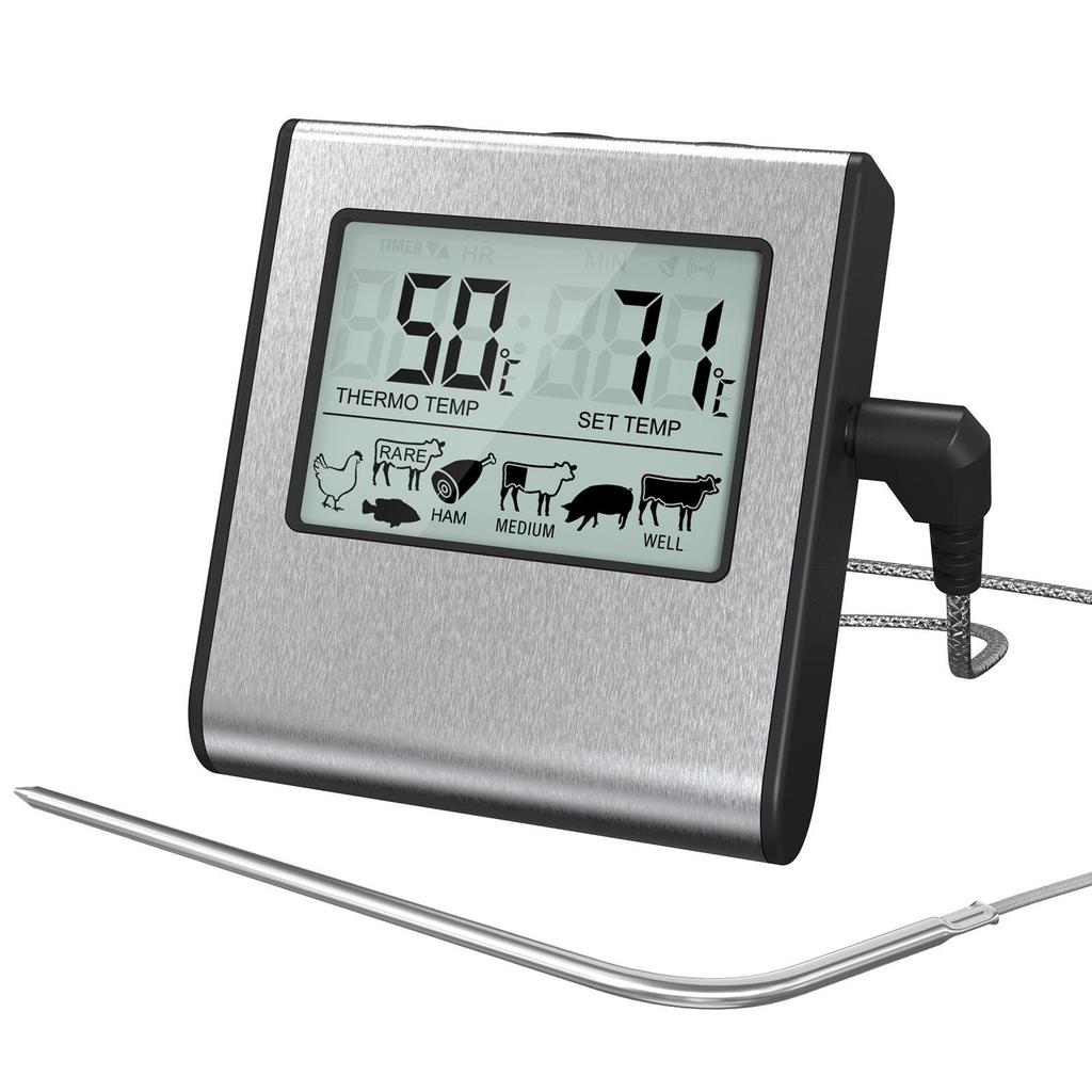 Elektronisches Fleisch- und Öl-Sonden-Thermometer für BBQ und Küche