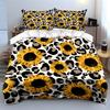 Sunflower-Themed Bedding Set For Bedrooms Exquisite Three-Piece Bedding Set Gift For Kids And Adults