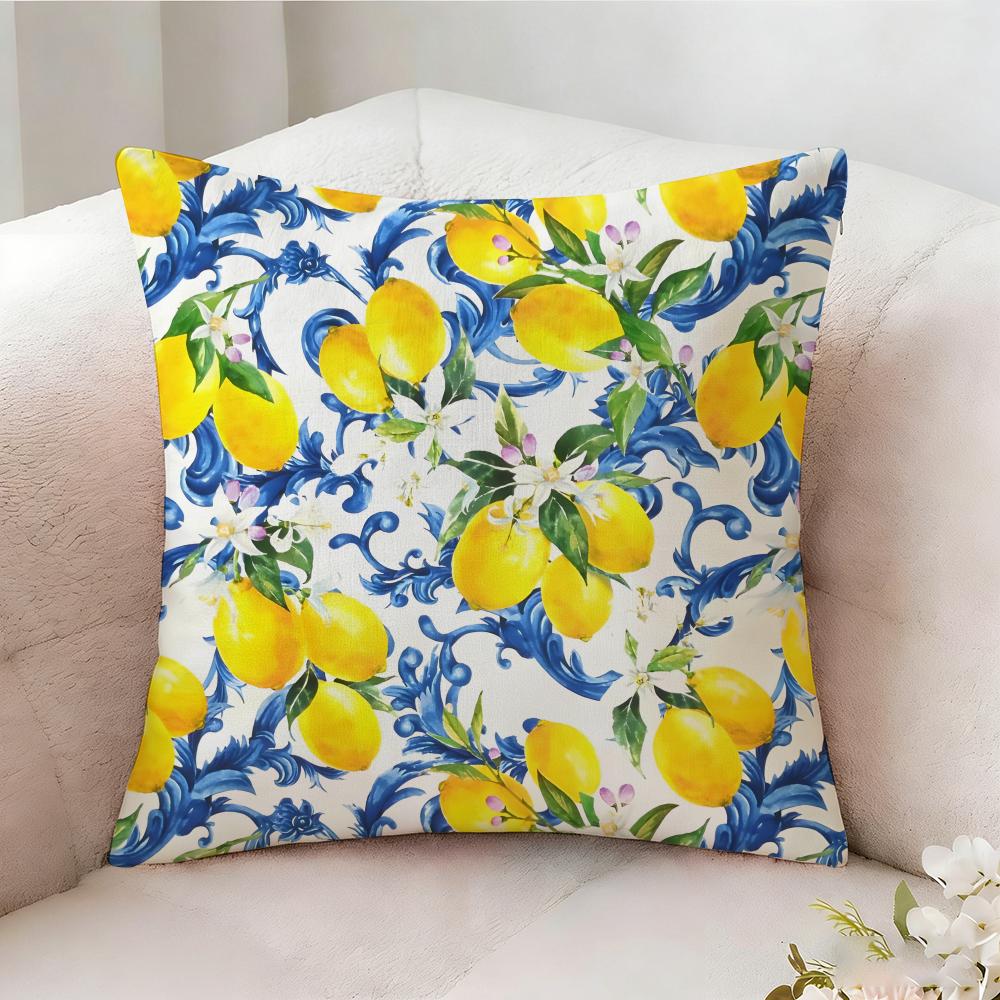 Lemon Pattern Pillow Case Pillowcase Doublesided Printed Sofa Cushion Bedroom Headboard Pillow