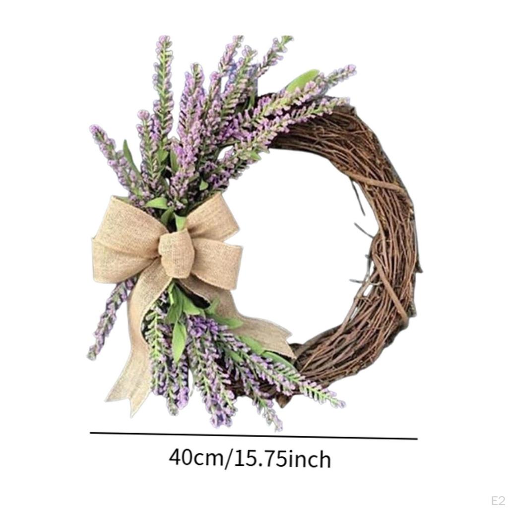 Easter Door Wreath Decor, Artificial ,Hanging, Decorative Front Garland, Floral Hoop for Window