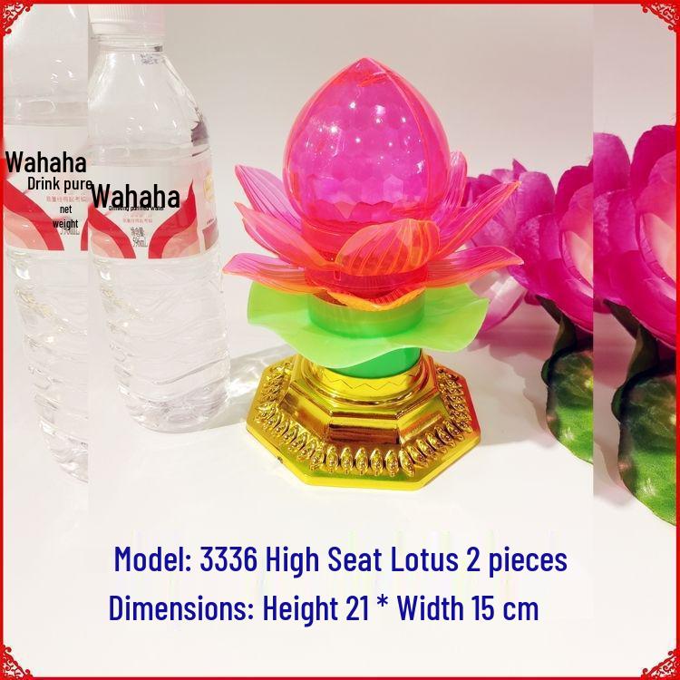 Red Lanterns for Lunar New Year and Qingming, Battery-Operated Everlasting Prayer Lamp