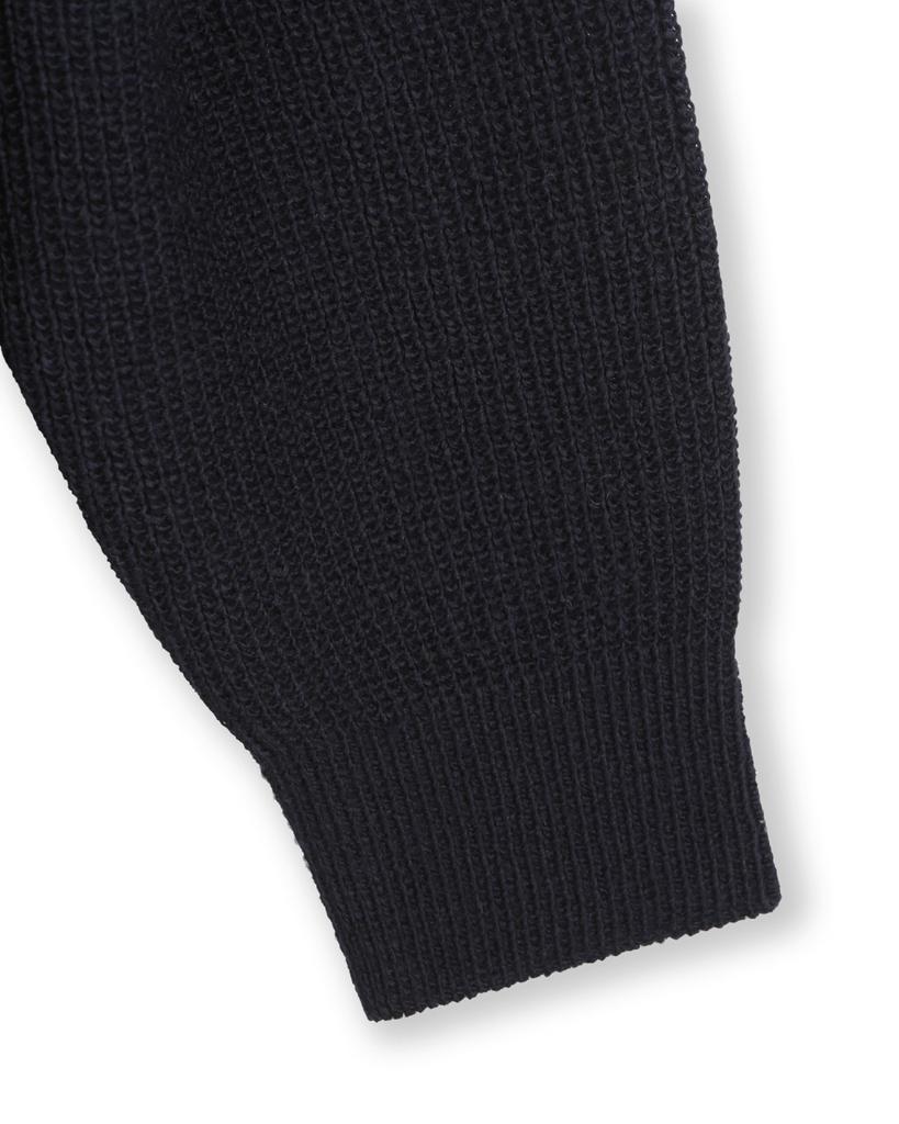 BESLOW Regular Fit Collar Knit Navy