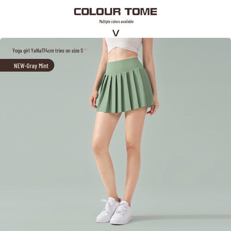 

Юбка для йоги из плиссированной лайкры SZ: Юбка-шорты для тенниса и бадминтона с защитой от воздействия окружающей среды для фитнеса и бега 6