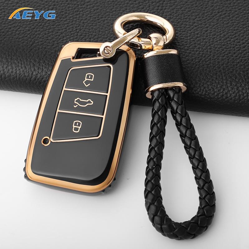 

Ayeg Чехол-оболочка из ТПУ для автомобильного ключа для Vw Volkswagen Golf 7 Mk7 Tiguan Mk2 Seat Ateca Leon Fr Ibiza Skoda Octavia Kodiaq
