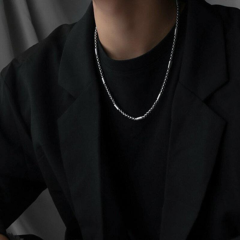 Free Shipping Necklace Chain Only Accessories Men Single Item Silver Color Simple Stylish Casual Cool Pendant Gift Anniversary Birthday Present