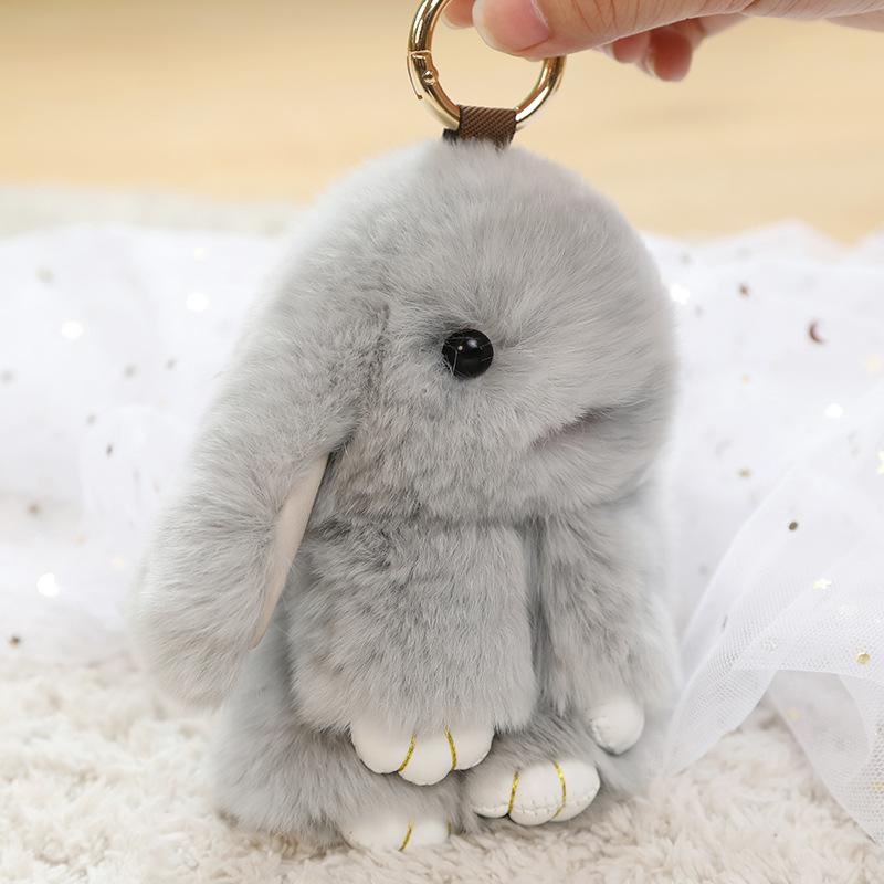 15cm Rex Konijnenbont Dood Konijn Hanger Schattig Simulatie Konijn Pluche Speelgoed Tas Hanger Poppen Spelen Dode Konijnen Sleutelhanger Speelgoed