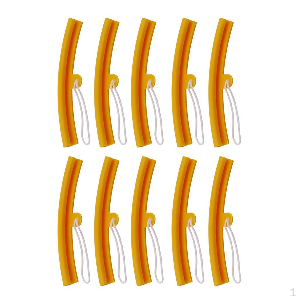 10x Motorcycle Plastic Changer Tyre Rim Protectors Kit Accessories Yellow