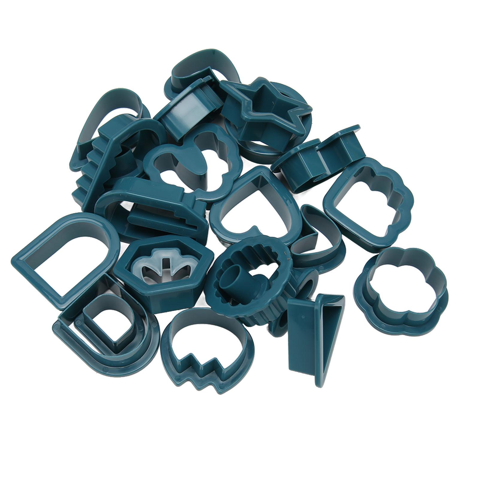 

24 шт. Полимерная глина, вырубки для серег, сделай сам, ручная работа, утолщенный край, пищевые вырубки для глины для тортов синий