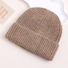Solid Color Wool Hat Autumn and Winter Thickened Warm Knitted Hat Fashionable Versatile Cold Hat Simple Pullover Brimless Warm Hat